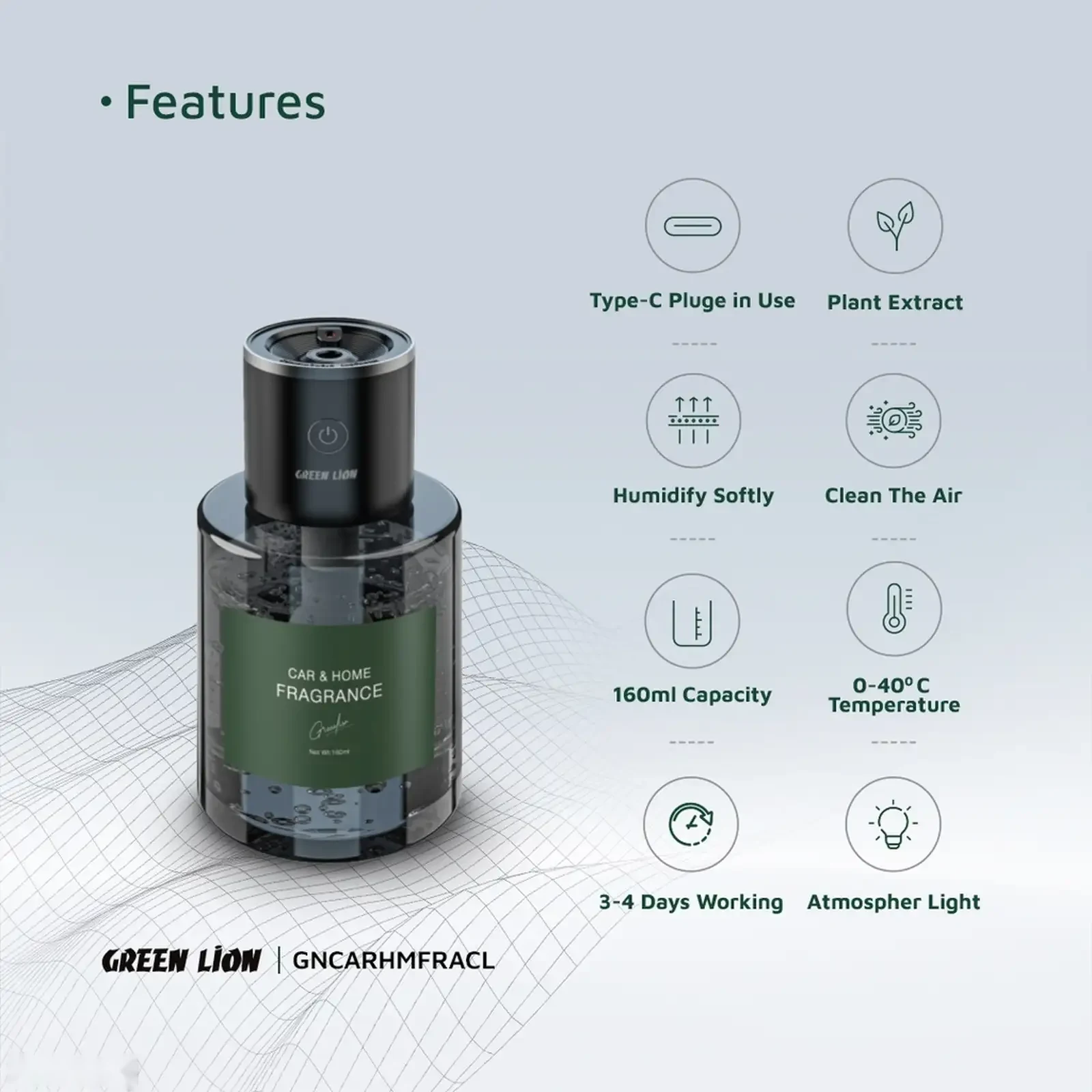 Ароматизатор Воздух Green Lion car and Home Fragrance-Clear — фото 2