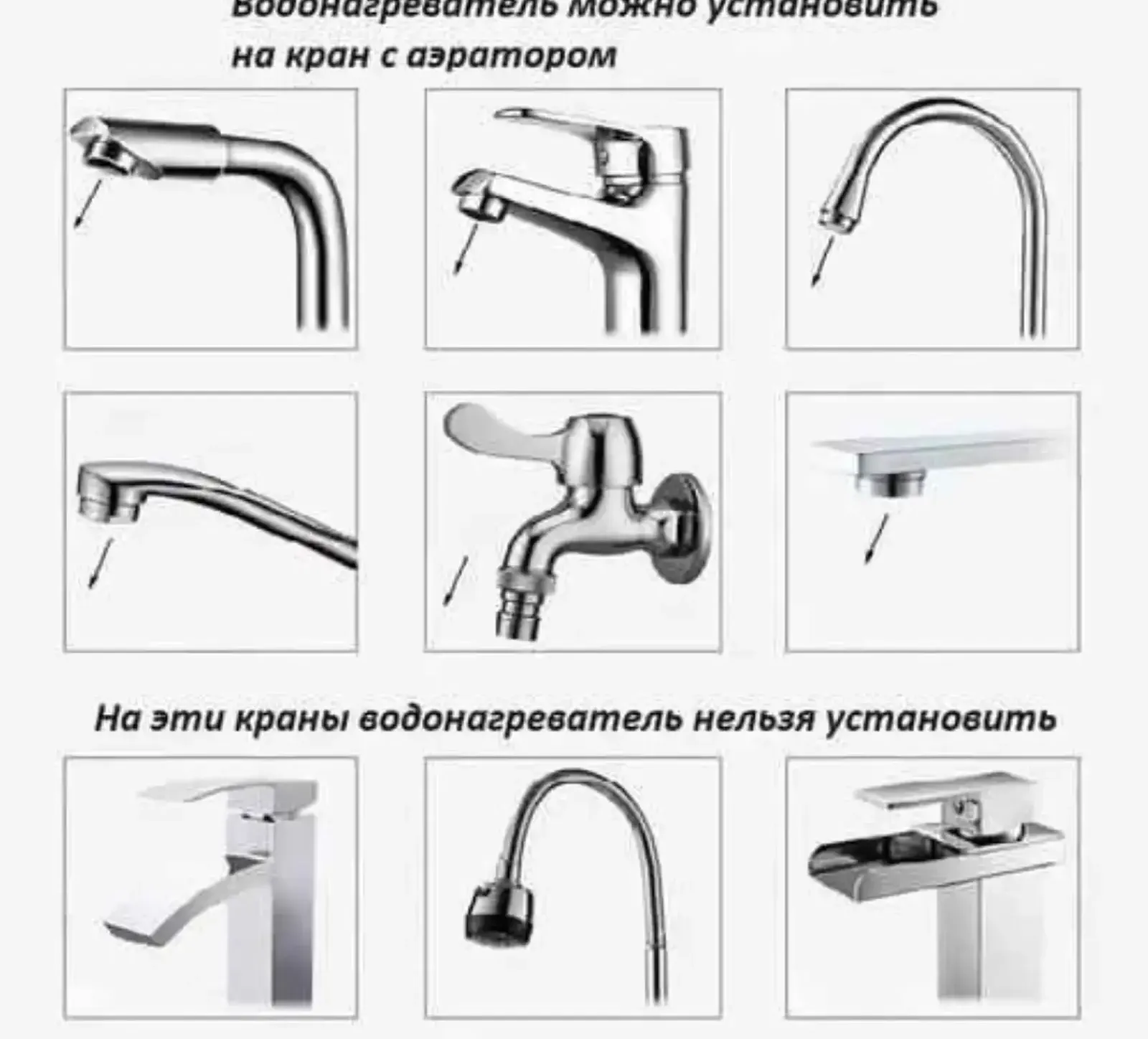 Электрический водонагреватель на кран