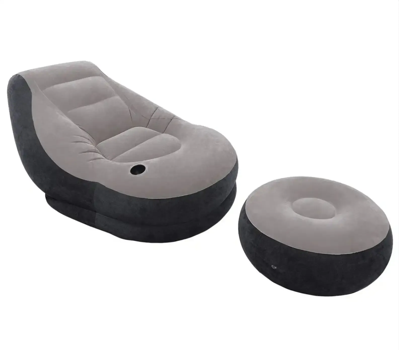 Кресло надувное Intex 68564 с пуфиком Ultra Lounge