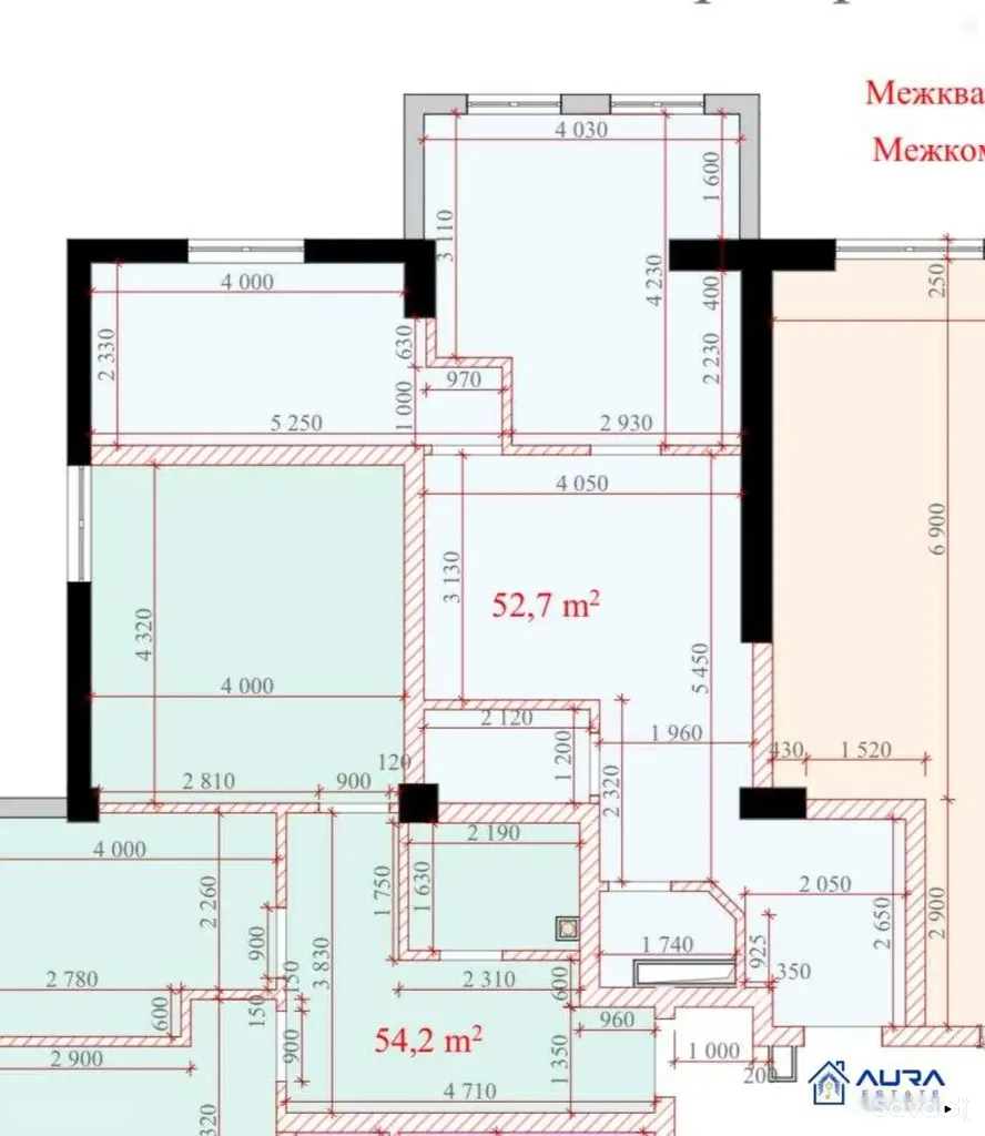 2-комн. квартира, 18 этаж, 53 м², шохмансур