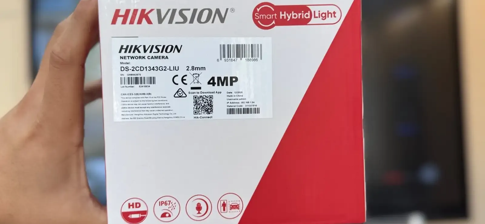 Камера внутренняя IP Hikivision DS-2CD1343G2-LIU 2.8mm O-STD