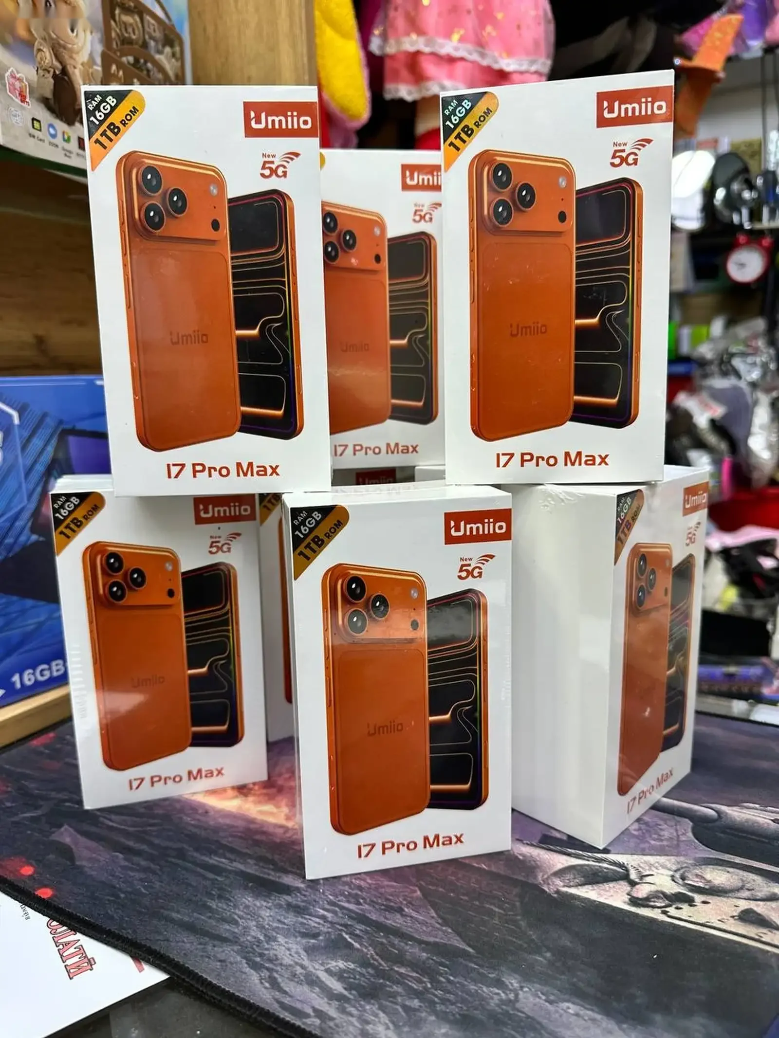 Телефон Mini iPhone 17 pro max 16/1T orange — фото 5