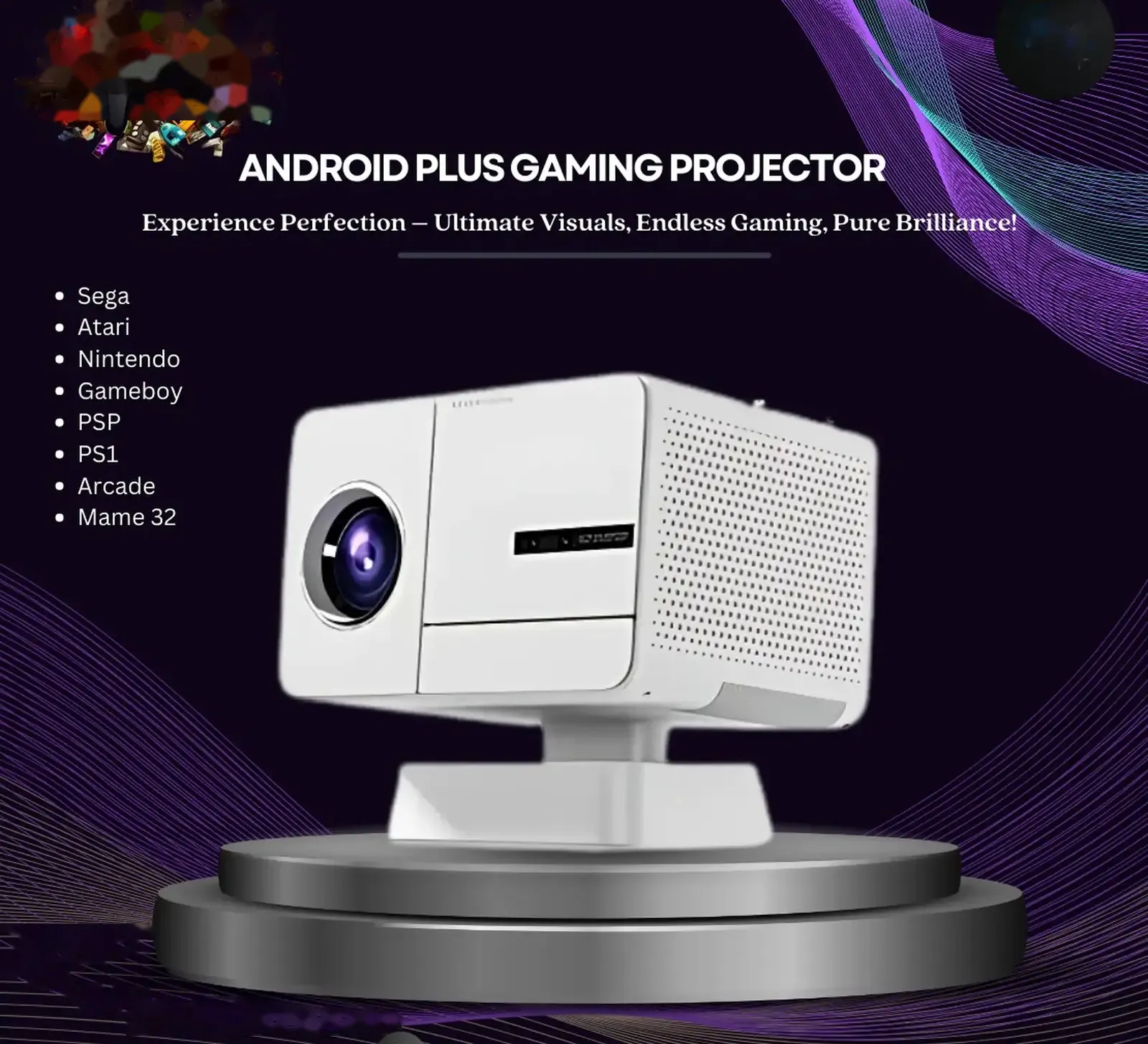 Смарт проектор и игровая приставка smart projector p50 max