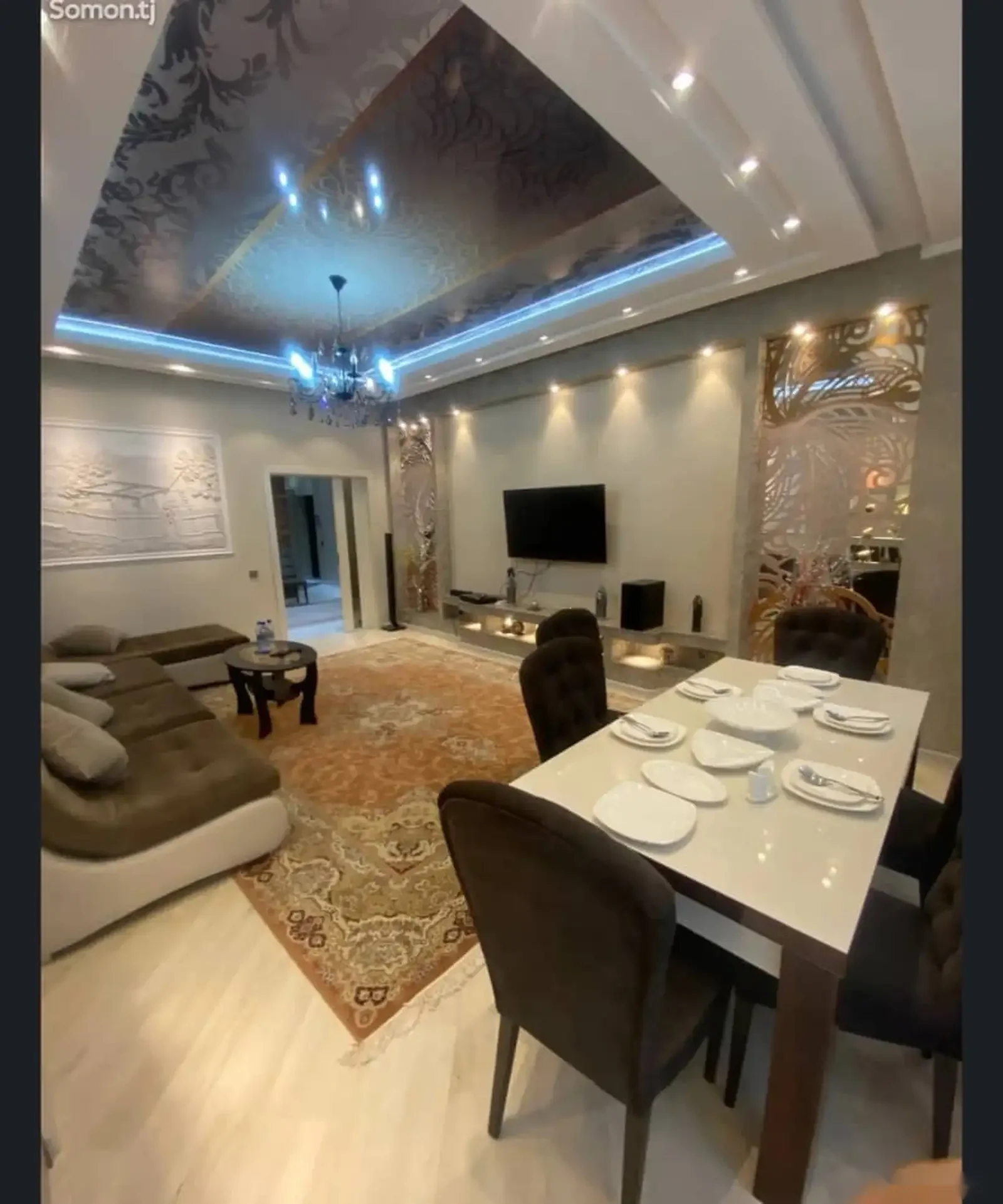 2-комн. квартира, 8 этаж, 116м², Сомони — фото 2
