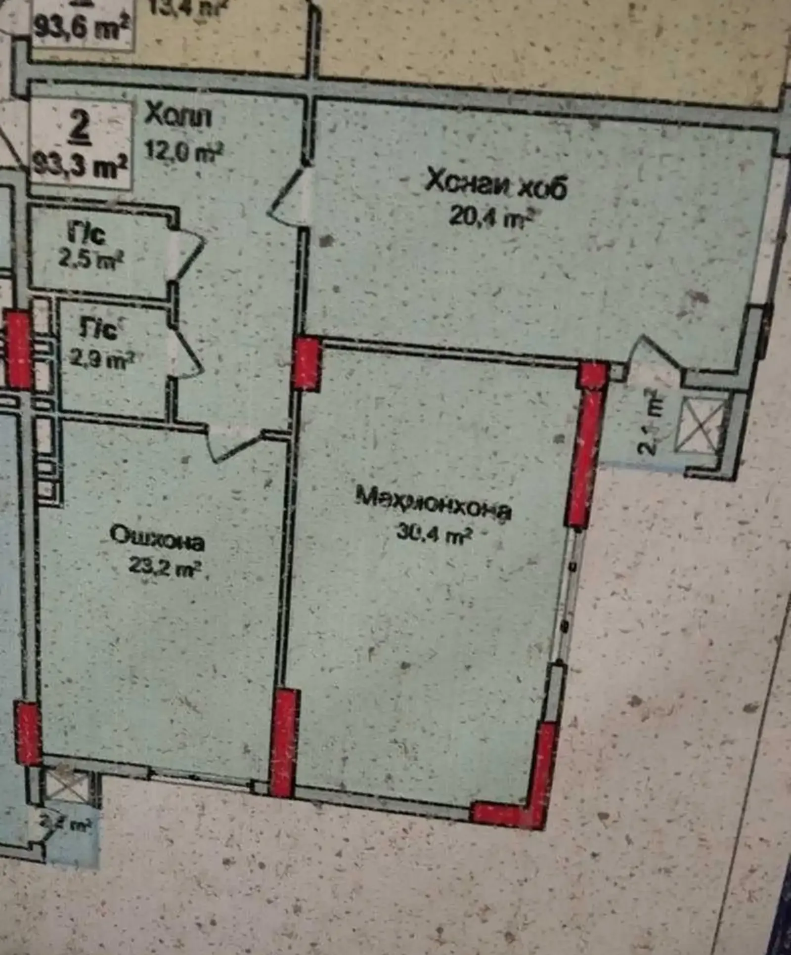 2-комн. квартира, 9 этаж, 95 м², И Сомонӣ