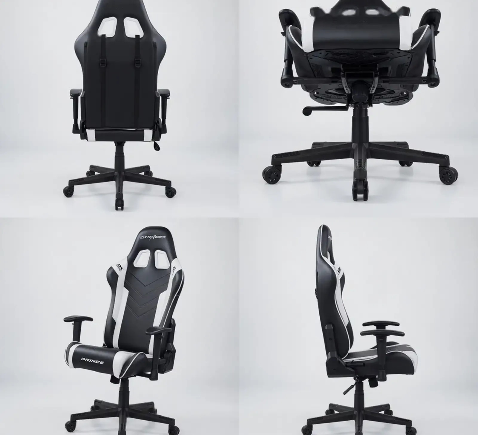 Игровое кресло DXRacer Prince Series черно-белое 2026