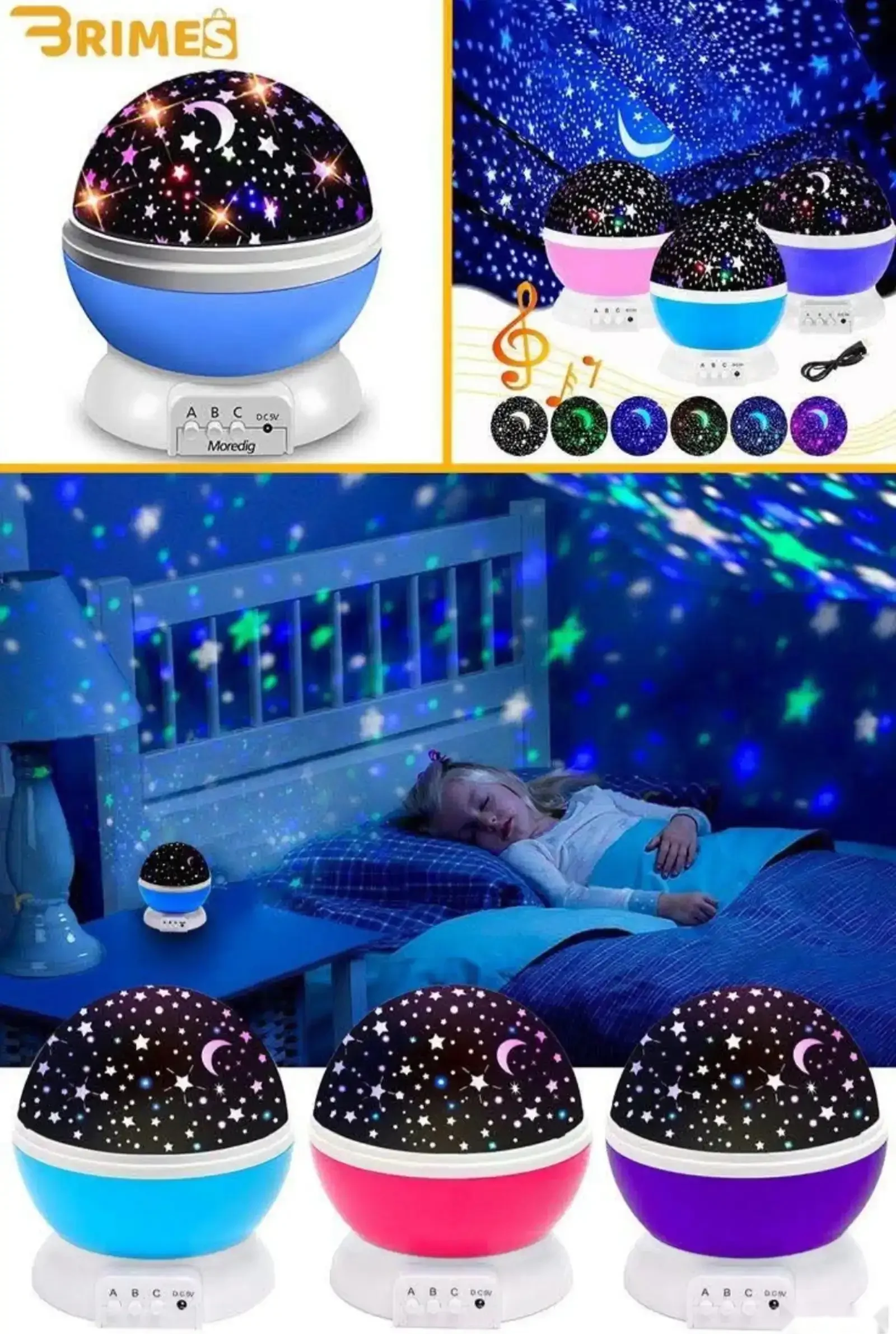 Ночник-проектор звездного неба модели Star Master — фото 2