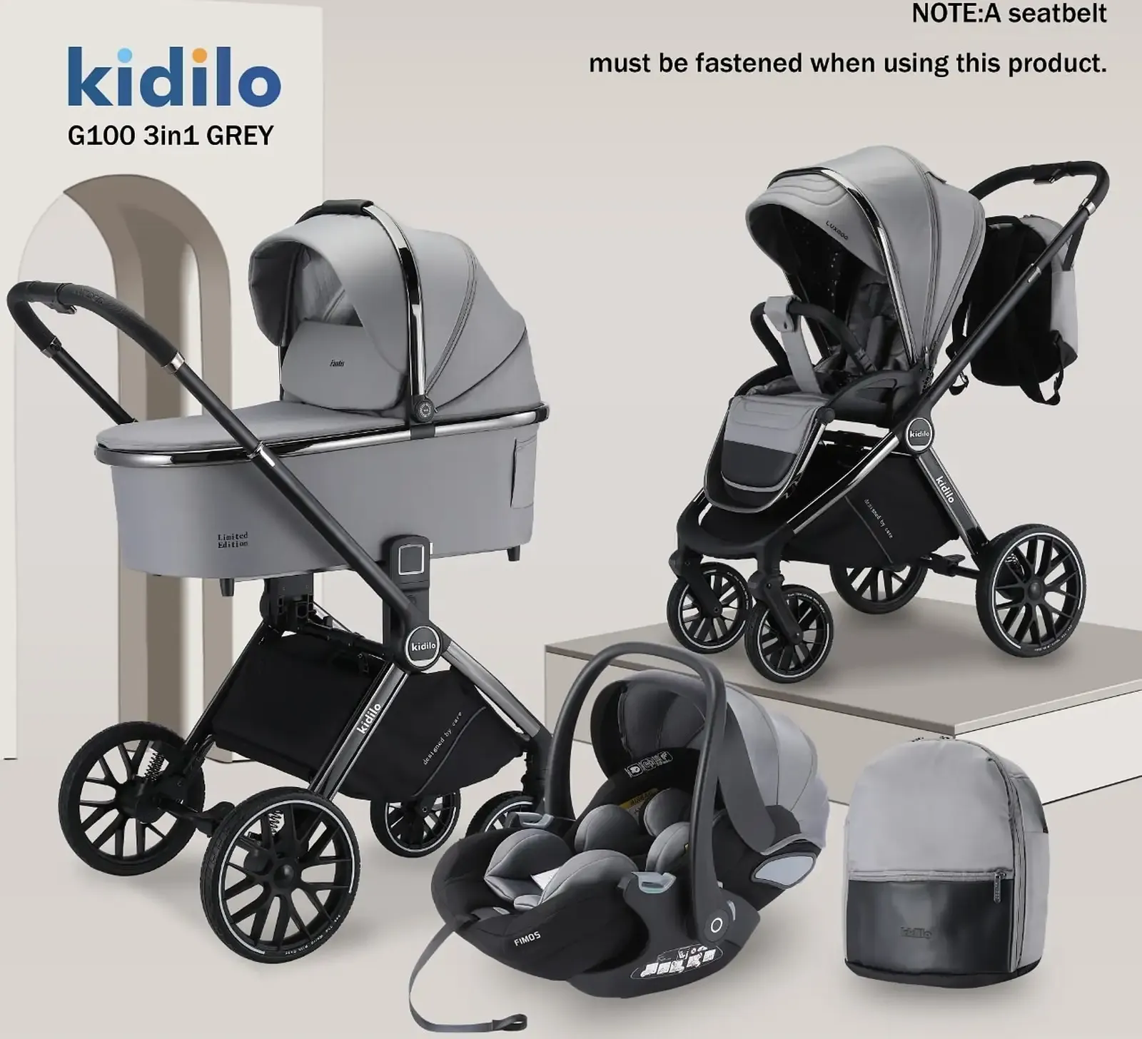 Коляска Kidilo 3в1
