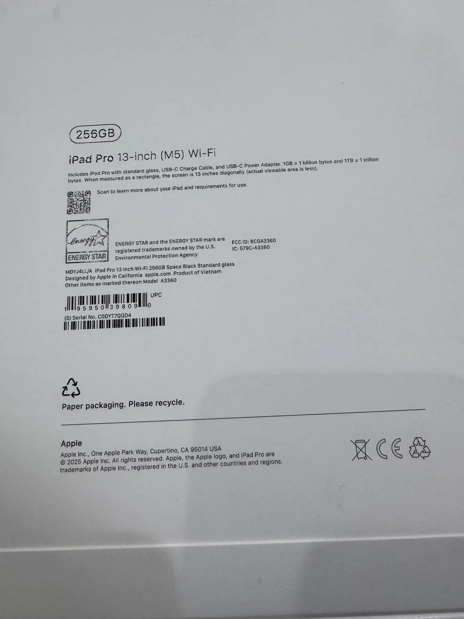 Планшет Apple iPad Pro 13 M5 WiFi 256GB — фото 3