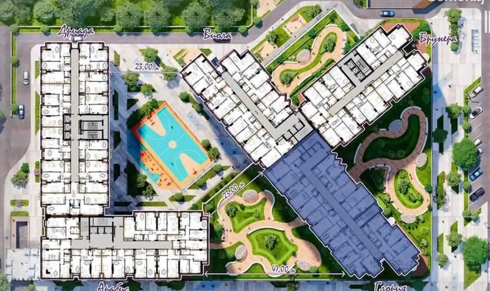 1-комн. квартира, 10 этаж, 81 м², И Сомонӣ