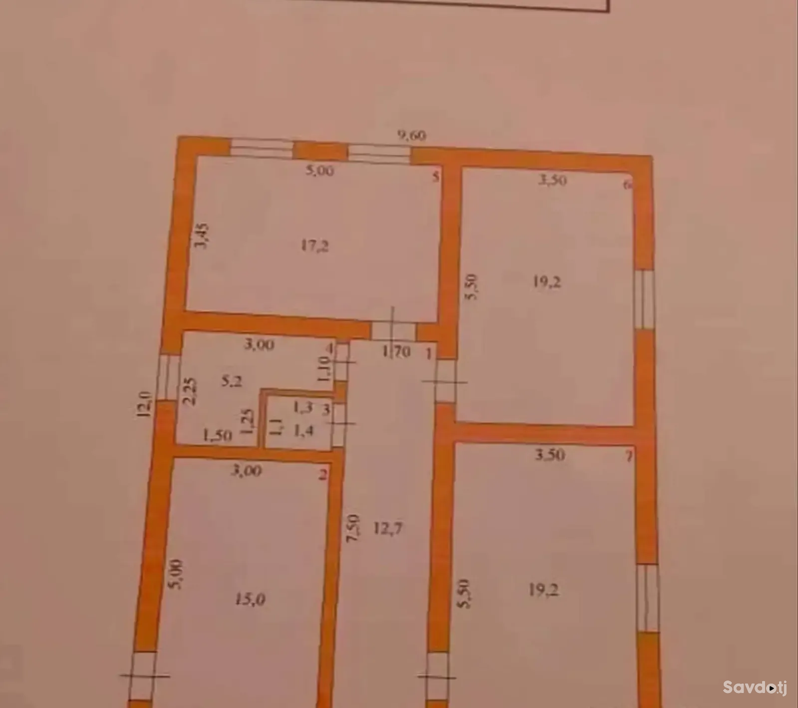 1 этажн. 4-комн. дом, 6 сотки, Шохмансур Конечкаи 5