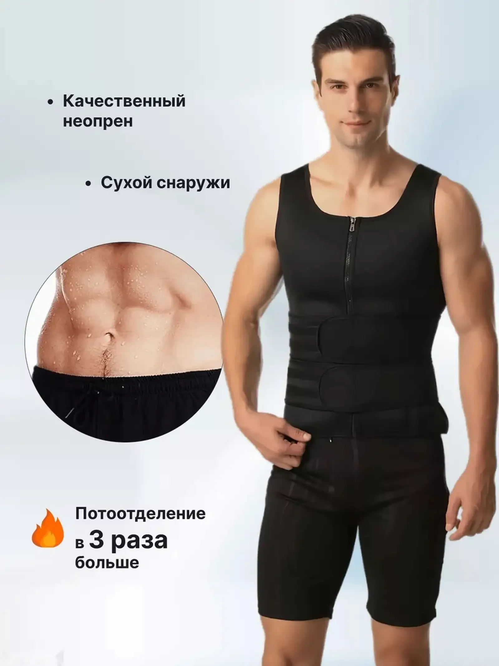 Жилет спортивный сауна бандаж майка для похудения — фото 6