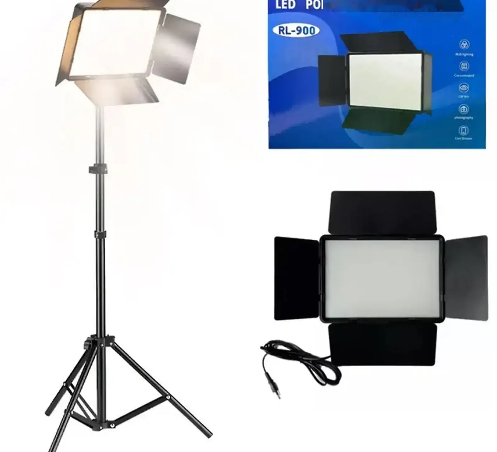 Профессиональная лампа Led Camera Light RL-1800 для фото видео с штативом