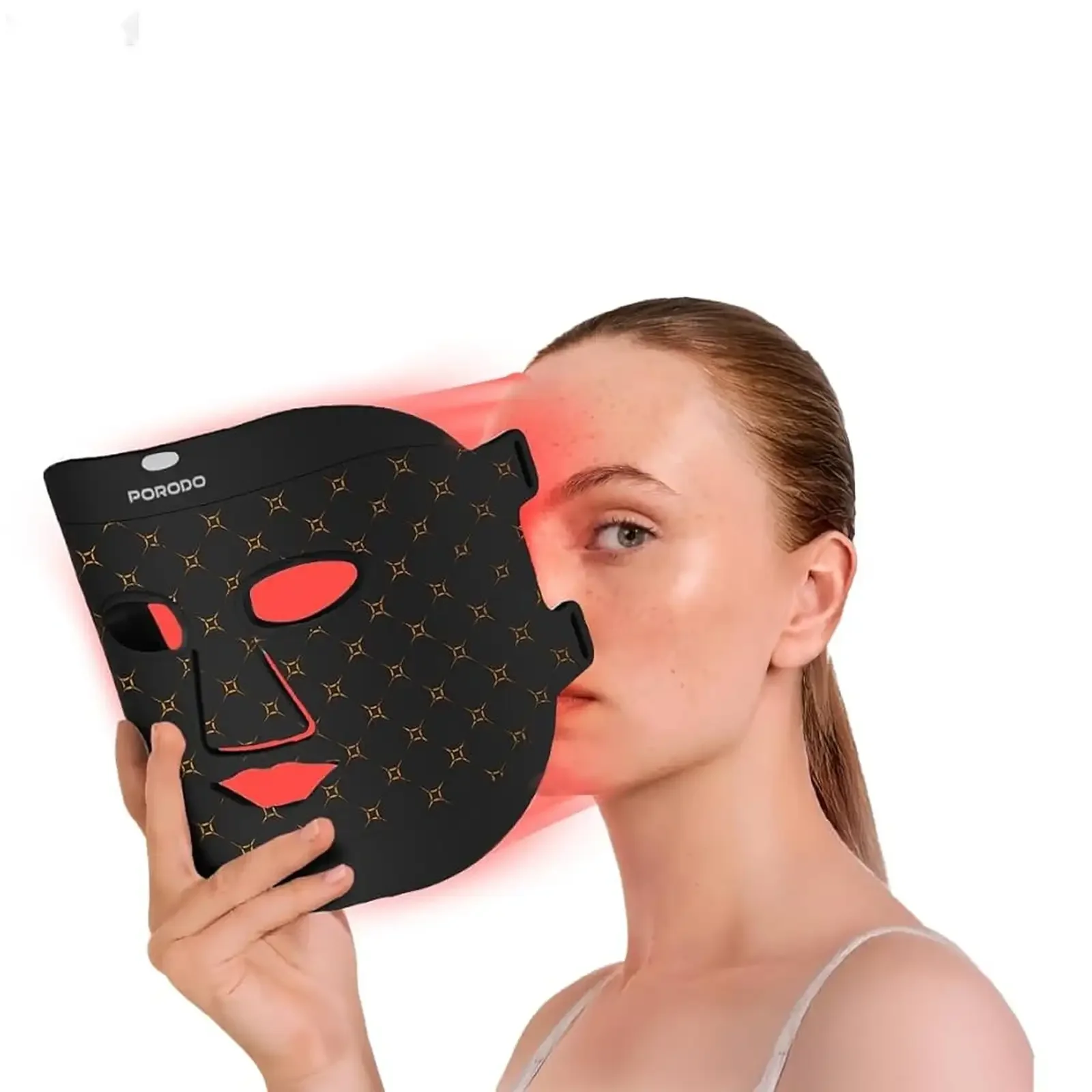 Маска для лица с терапевтическим светом Porodo Soft Silicone LED Facial Mask wit — фото 2