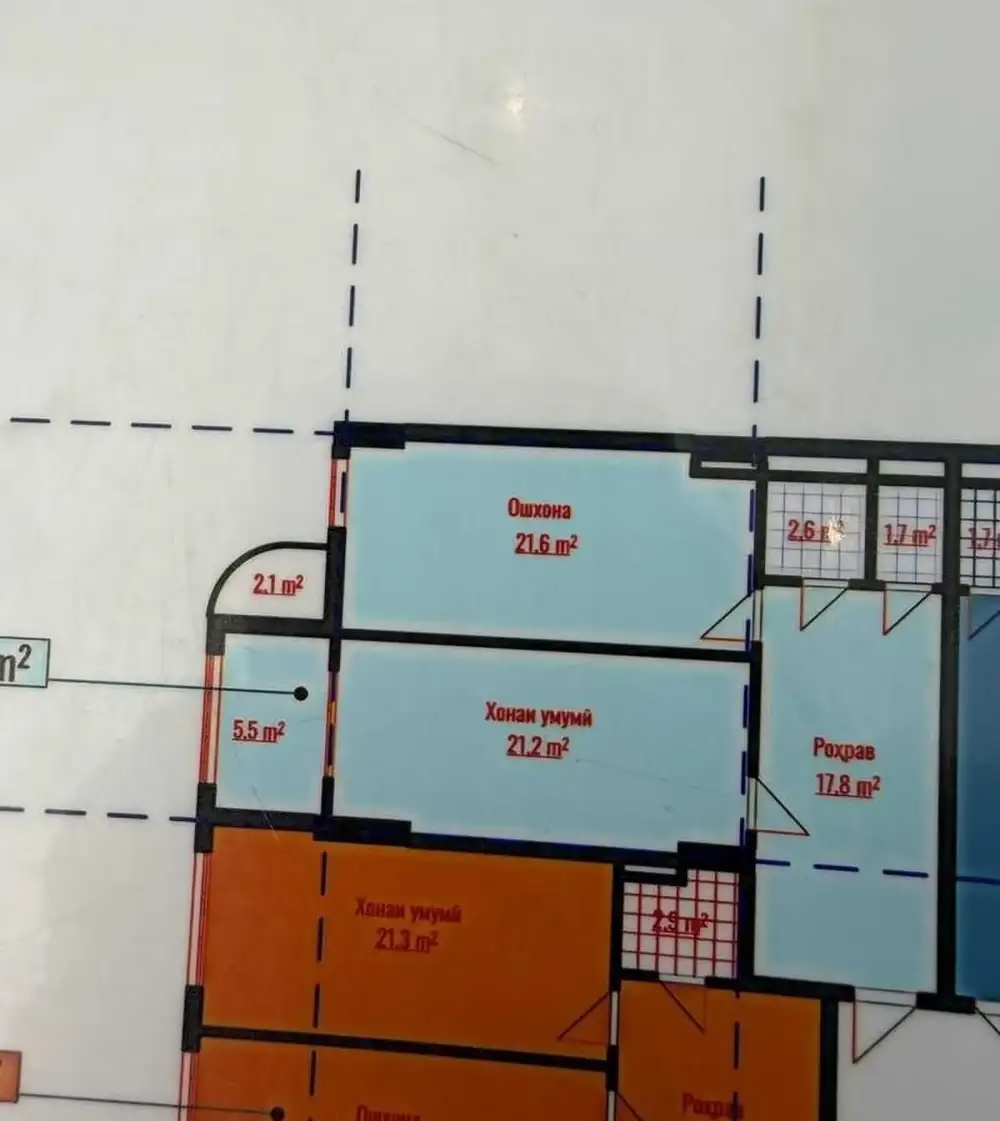 1-комн. квартира, 12 этаж, 70 м², Шохмансур