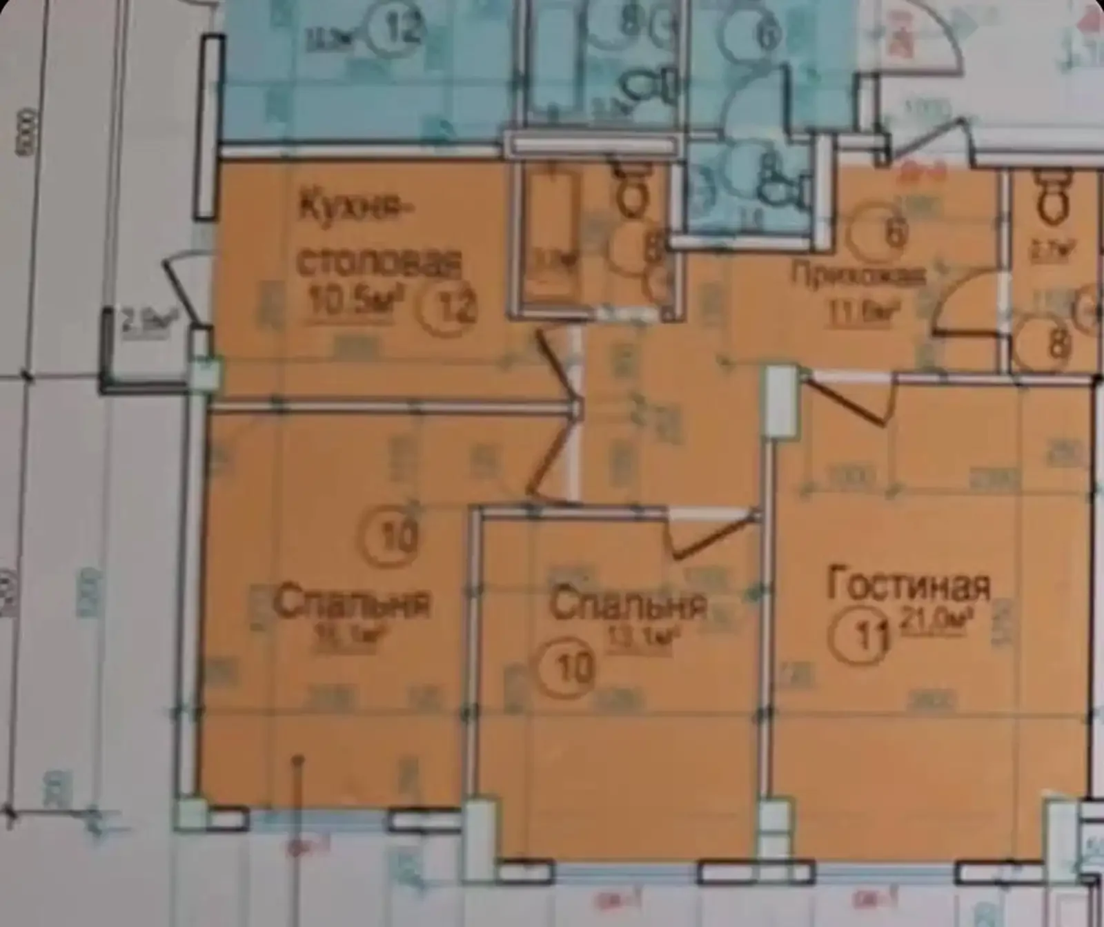 3-комн. квартира, 14 этаж, 87 м², Исмоили Сомони, Северный, ул Карамова — фото 3