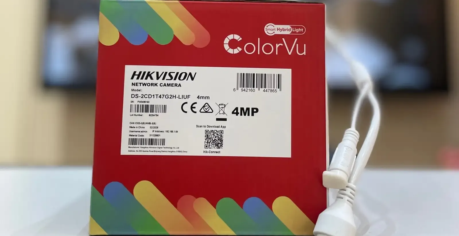 Камера Hikvision DS 2CD1T47G2H LIUF 4mm IP камера 4 МП ColorVu