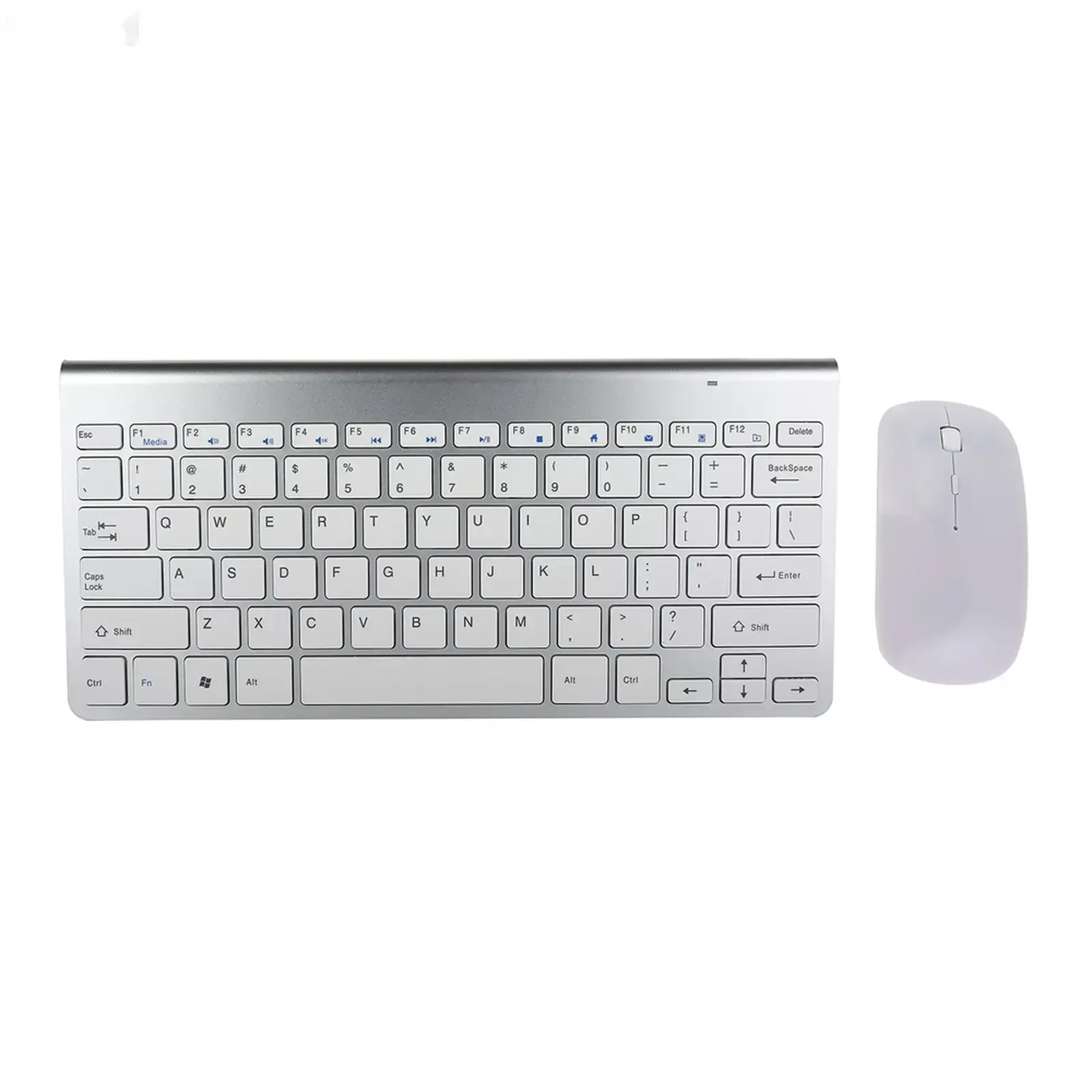 Беспроводная клавиатура Slim Multimedia Keyboard серебристый — фото 2