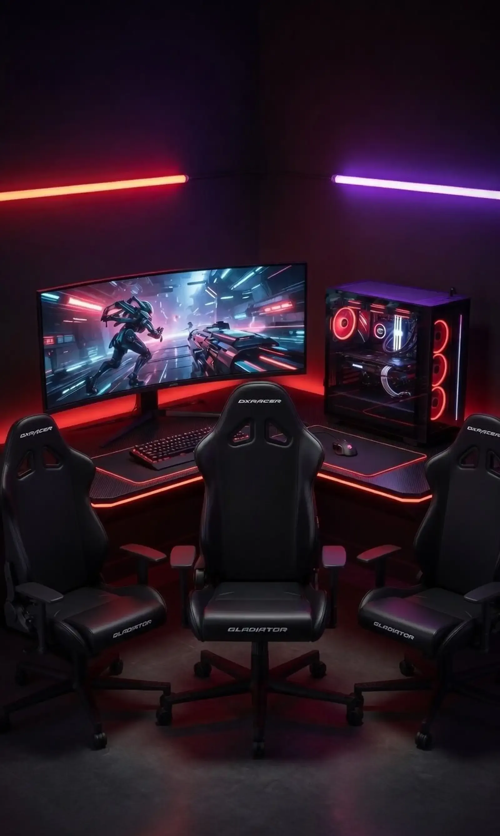 Игровое кресло DXRacer Gladiator G Series Black
