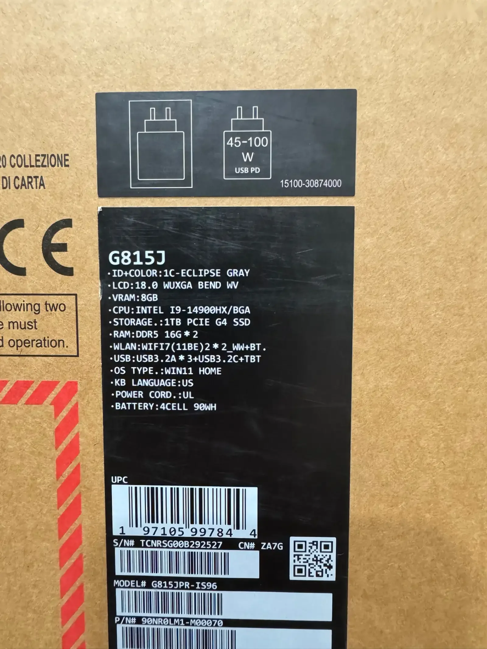 Игровой ноутбук Asus ROG Strix G18 I9 14th 32GB 1TB SSD RTX 5070 8GB Eclipse Gra — фото 3