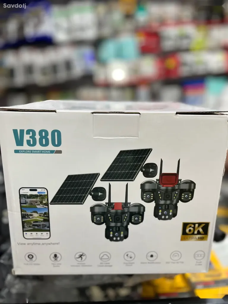 Камера 4G с солнечной панелью 6K Ultra HD