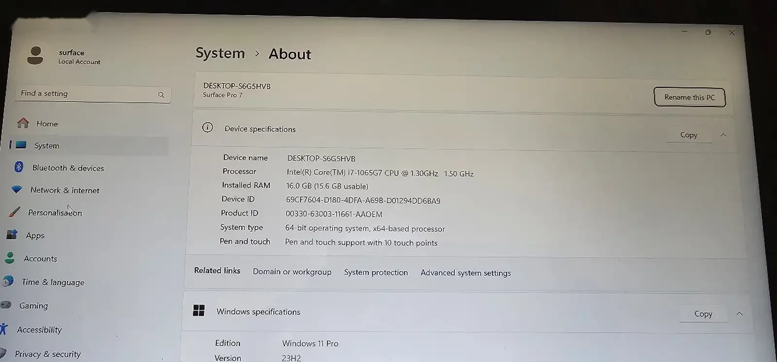 Ноутбук Microsoft Surface Pro i7 10th 16/512 — фото 4
