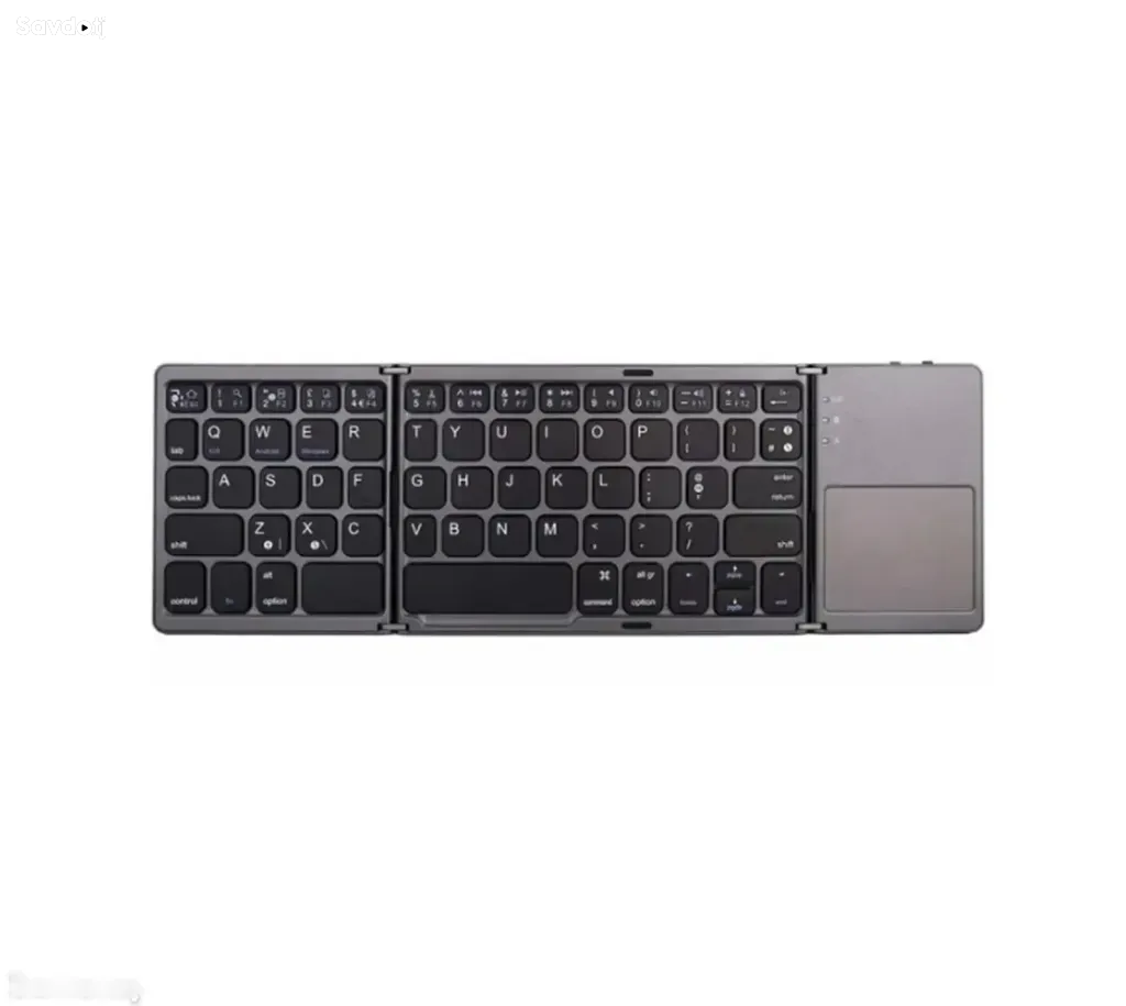 Bluetooth клавиатура B033 с Touchpad складная Black