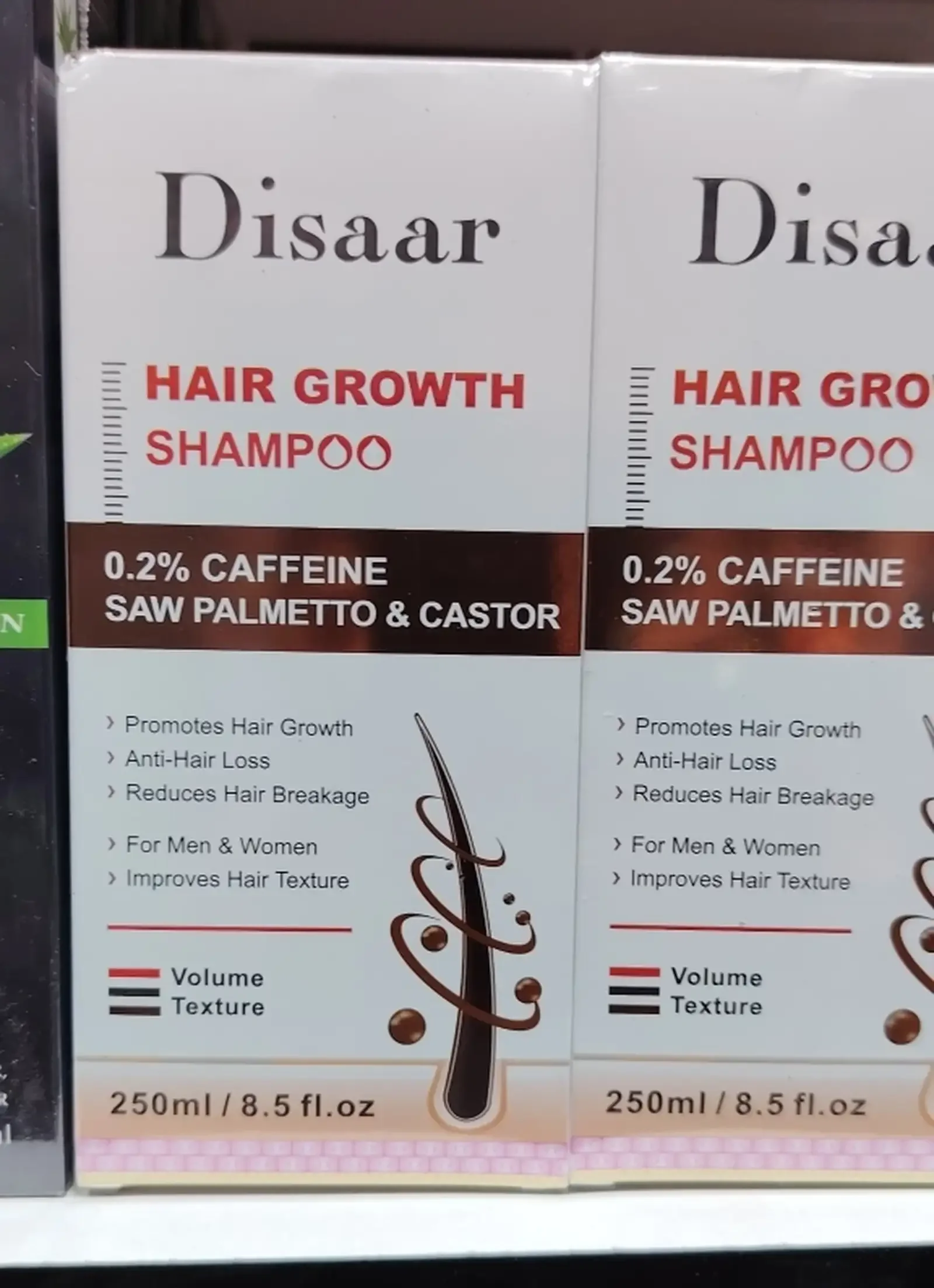 Шампунь Disaar Hair Growth Shampoo с кофеином и экстрактом пальмы сереноа — фото 2