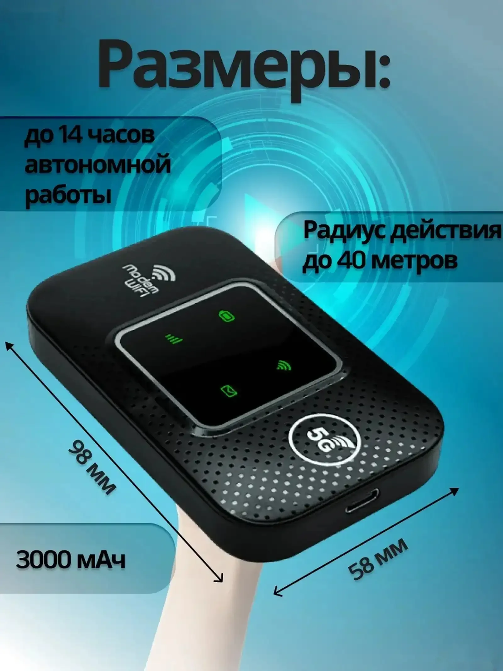 Роутер модем Wi-Fi 4g 5g с сим картой — фото 2