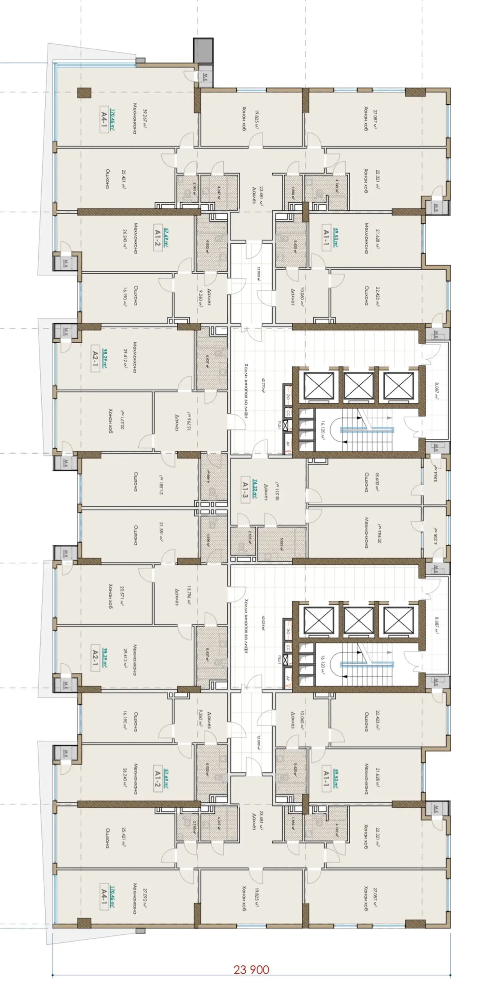 2-комн. квартира, 12 этаж, 98 м², Мост Аэропорт, Ресто Бар Ок