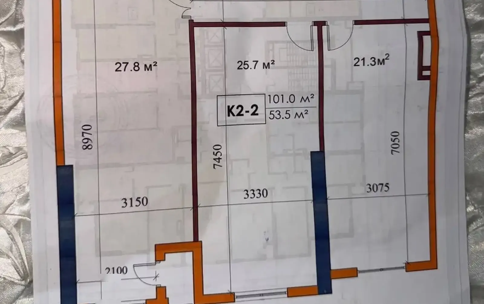 2-комн. квартира, 12 этаж, 101 м², Шохмансур