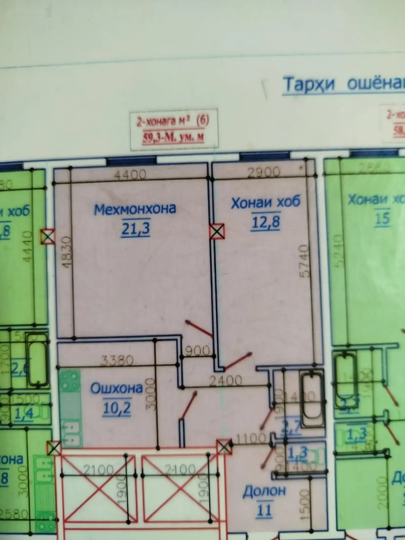 2-комн. квартира, 5 этаж, 60 м², повороти Ленинград — фото 8