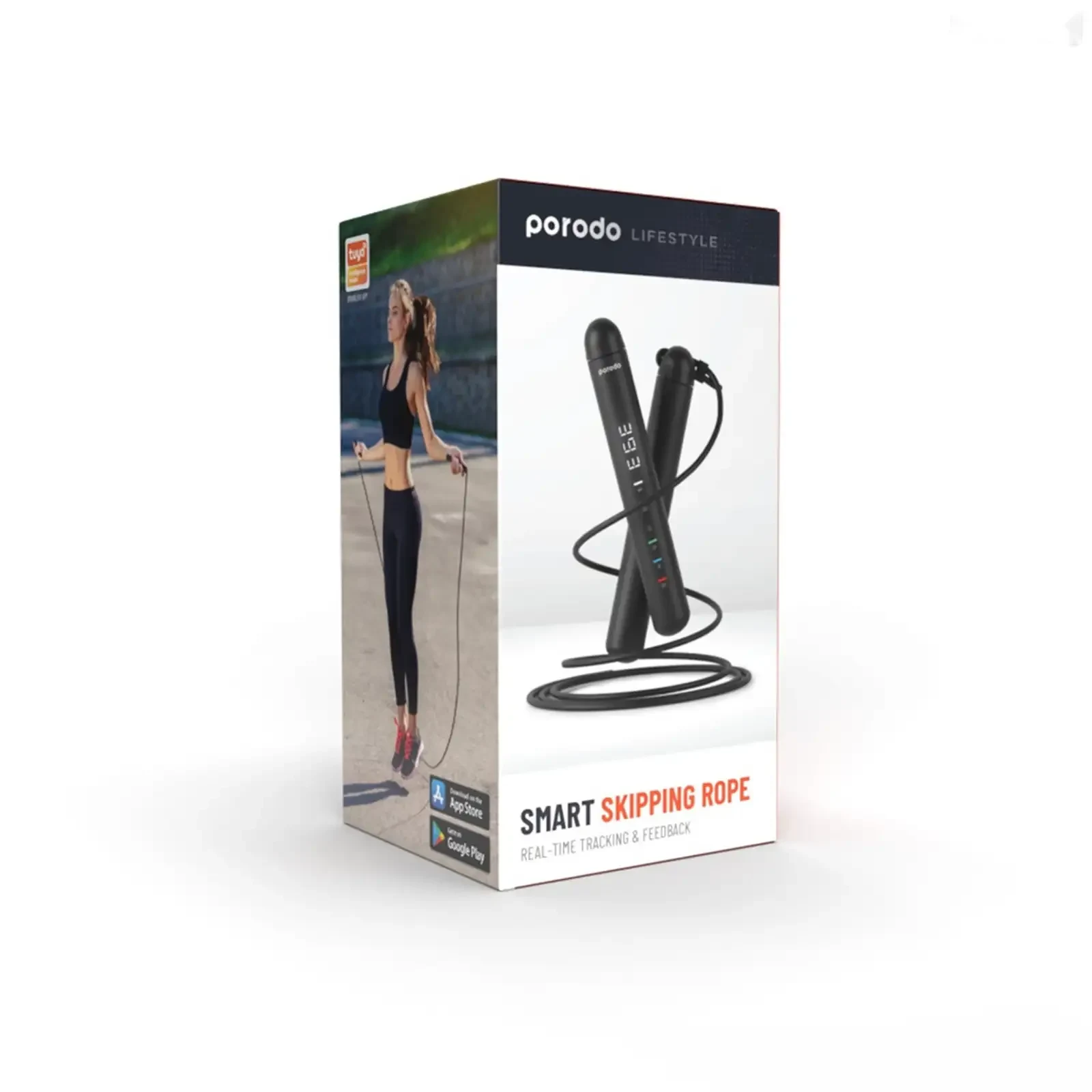 Умная скакалка с голосовым управлением Porodo Smart Voice Jump Skip Rope — фото 3