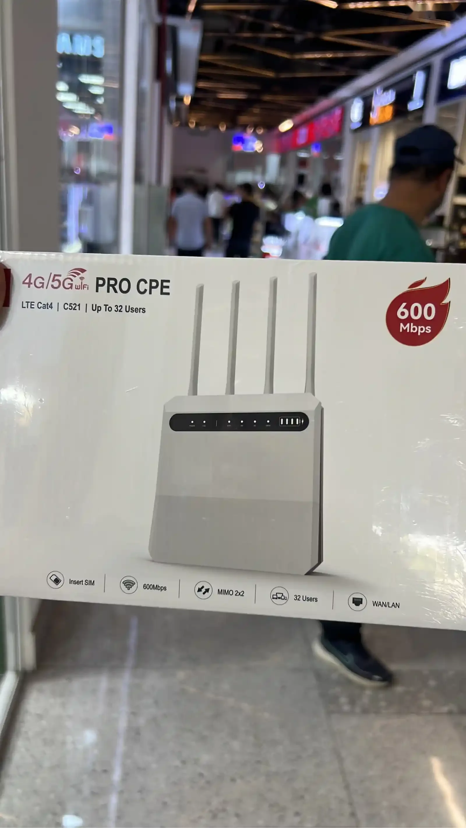 Wi-Fi роутер 4G/5G LTE PRO CPE со слотом для SIM-карты и Зарядом — фото 2