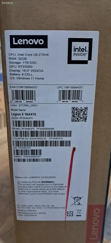 Ноутбук Lenovo Legion 5