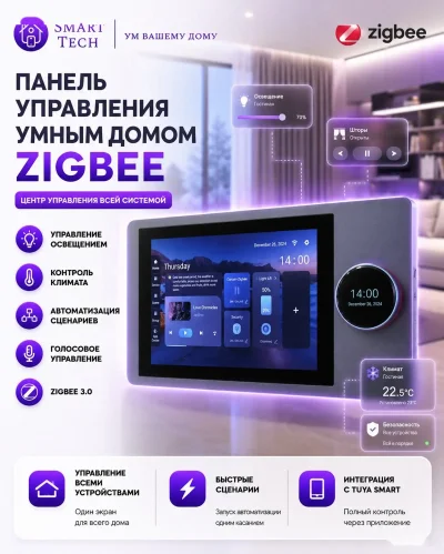 Панель управления умным домом Zigbee