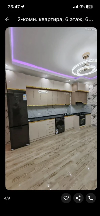 2-комн. квартира, 6 этаж, 60м², сино — миниатюра 6
