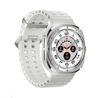 Умные часы Porodo Amoled 1 43 Smart Watch Silver Dial with 34mm White Ocean Ban