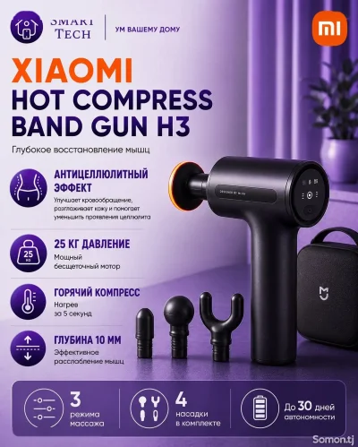 Массажёр Mijia Smart Fascial Gun H3