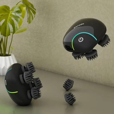 Портативный массажер для головы Porodo Lifestyle Portable Scalp Massager 1200mAh черный