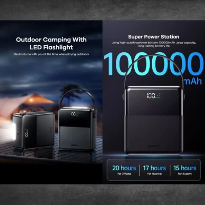 Повербанк Remax с фонарикам FP-1 100000 mAh — миниатюра 4