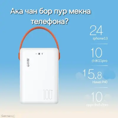 Внешний аккумулятор повербанк 100000mAh Kezhi