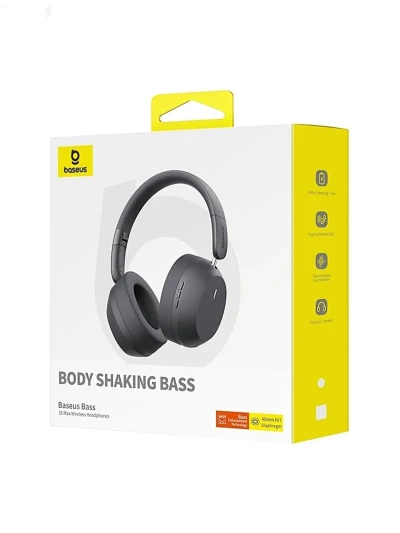 Беспроводные наушники Baseus Bass 35 max чёрный — миниатюра 1