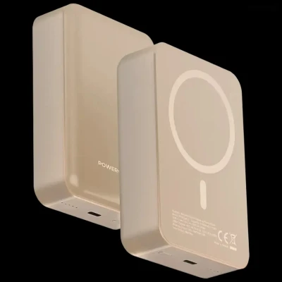 Внешний аккумулятор Powerology 20000 mAh 20W PD & 15W Magsafe Desert Titanium — миниатюра 2
