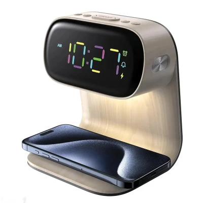 Часы с беспроводной зарядкой Green Lion Bedside Clock with Wireless