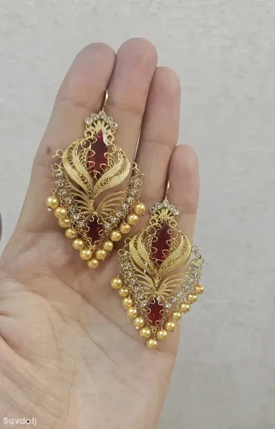 национальные серьги из серебра 