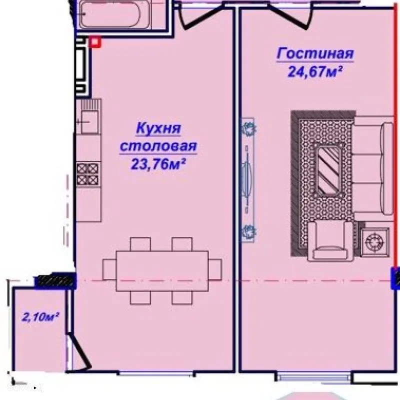 3-к квартира, 4 этаж, 61 м², Сино 33МКР