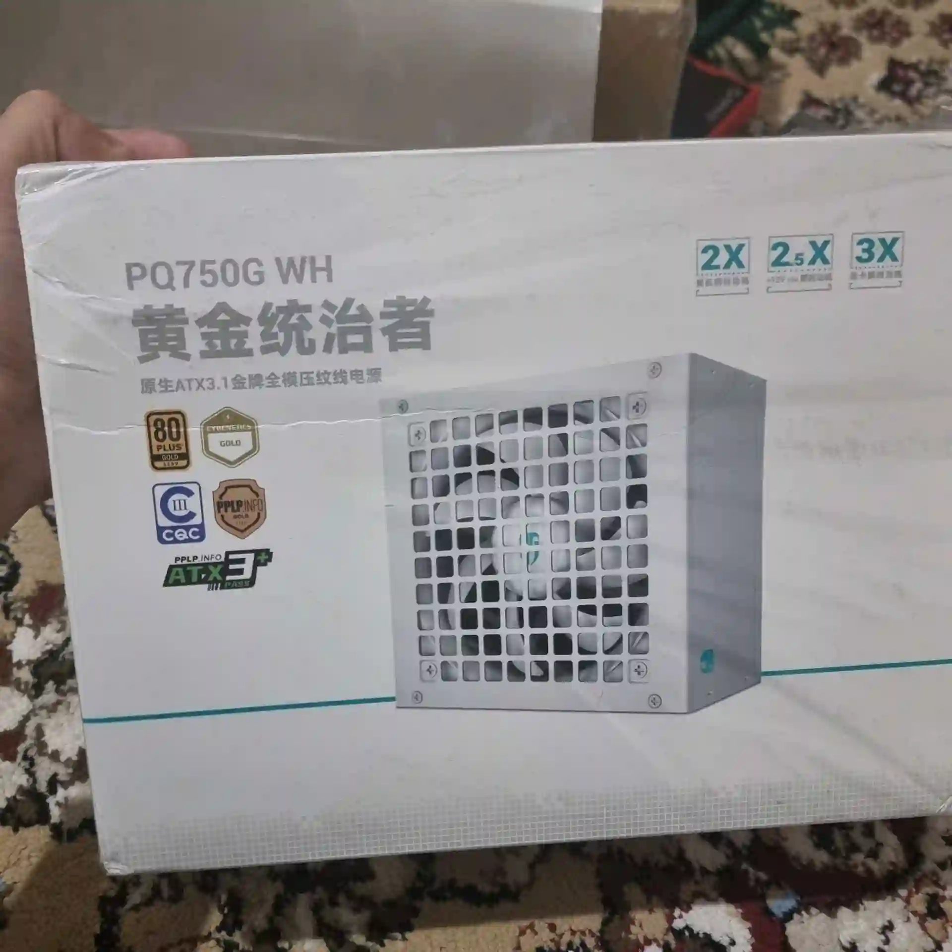 Белый блок питания 750W DeepCool PQ750G 80+ Gold