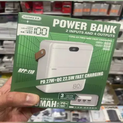 Внешний аккумулятор повербанк 80000mAh Remax