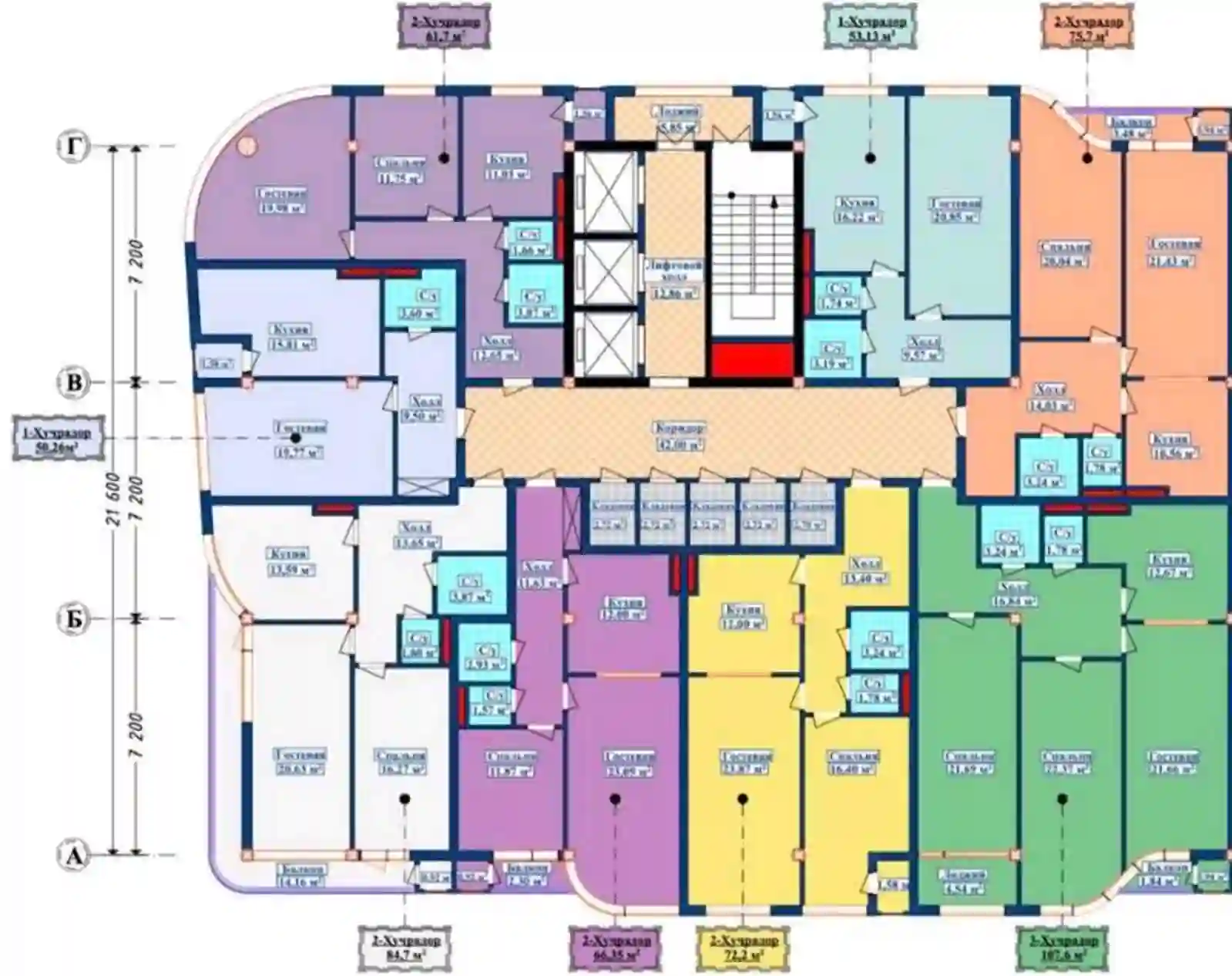 2-к квартира, 1 этаж, 62 м², Исмоил Сомони